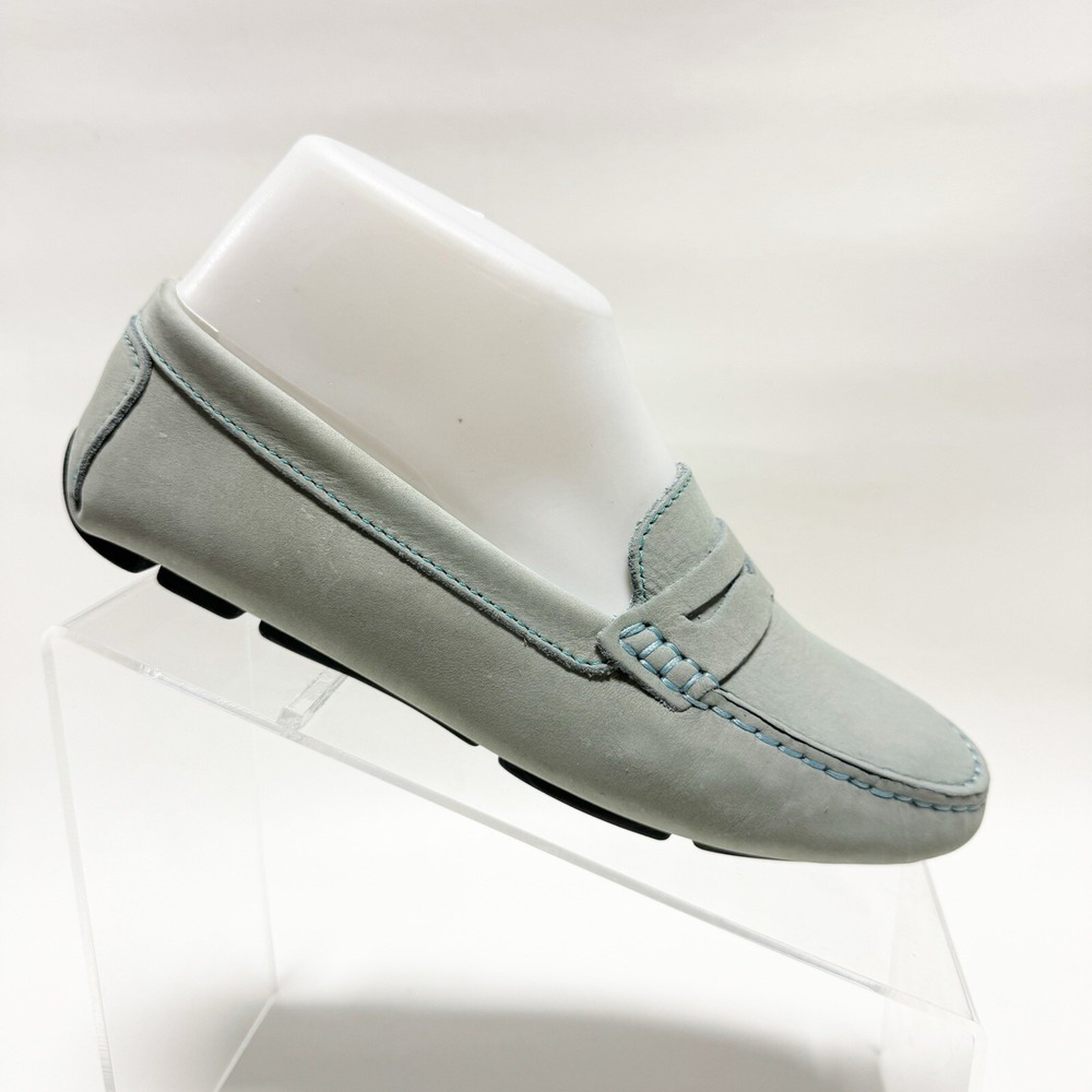 Massimo Matteo Firenze Womens Loafers Gray Blue Nubuck Penny Driver 6.5 B